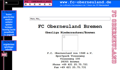 FC Oberneuland Webseite