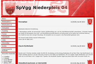 SpVgg Niederpleis 04 Webseite Screenshot