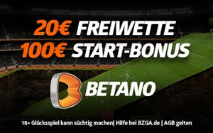 20€ Freiwette bei Betano