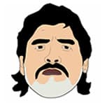 Diego Maradona heißt mit vollem Namen: Diego Armando Maradona Franco