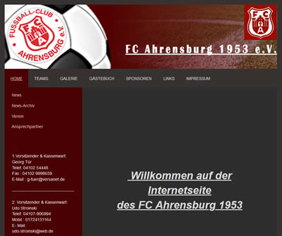 FC Ahrensburg Webseite