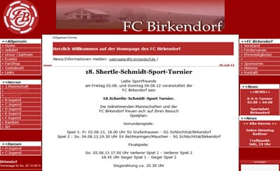 Webseite FC Birkendorf