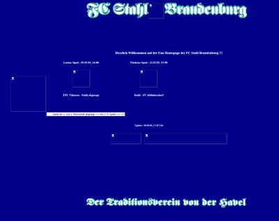 FC Stahl Brandenburg Webseite