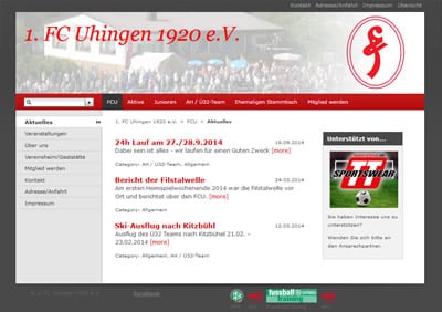FC Uhingen Webseite