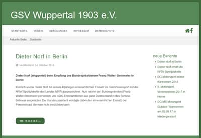 GSV Wuppertal 1903 Webseite