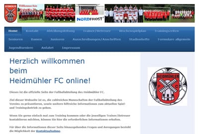 Heidmühler Fußballclub Webseite