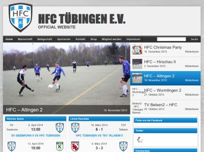 HFC Tübingen Webseite