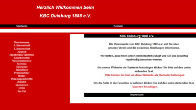 KBC Duisburg Webseite