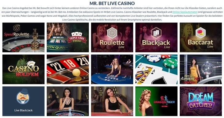 Mr Bet Live Casino Deutschland übertrifft das Angebot
