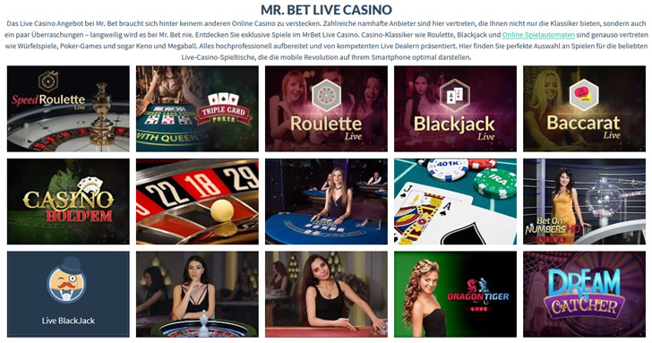 Mr Bet Live Casino Deutschland übertrifft das Angebot