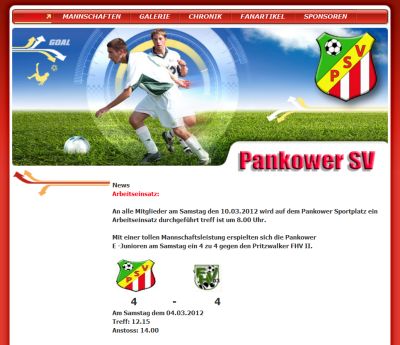 Pankower SV Webseite