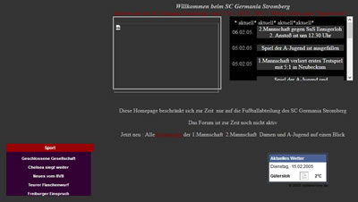 SC Germania Stromberg Webseite