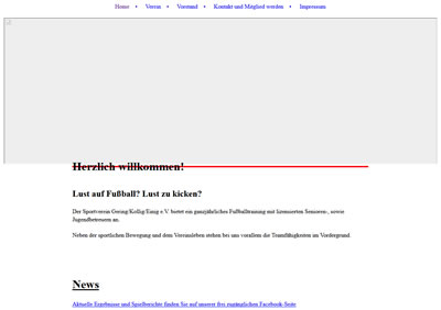 SV Gering-Kollig Webseite