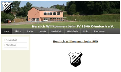 SV Ohmbach Webseite