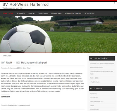 SV Rot-Weiß Hartenrod Webseite