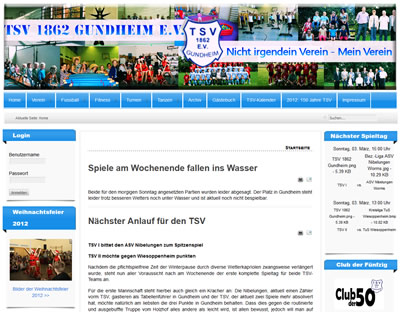 TSV 1862 Gundheim Webseite