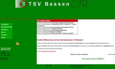 TSV Bassen Webseite