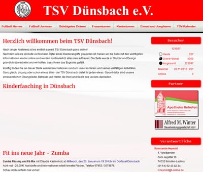 TSV Dünsbach Webseite