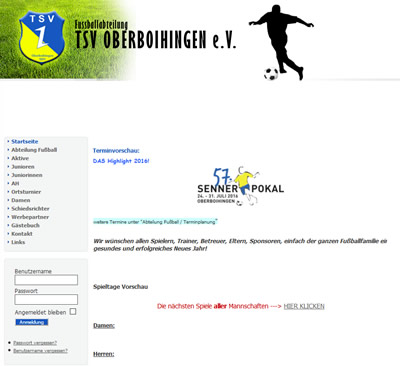 TSV Oberboihingen Webseite