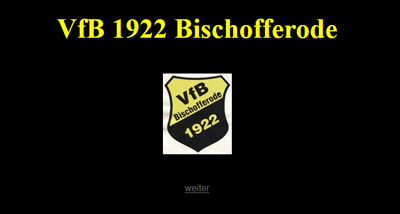 VfB 1922 Bischofferode Webseite